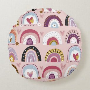 Cojín Redondo Patrón infantil sin costuras con dibujo abstracto