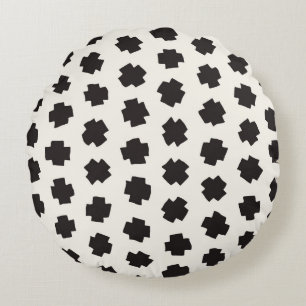 Cojín Redondo Patrón inmaculado. Resumen de fondo con