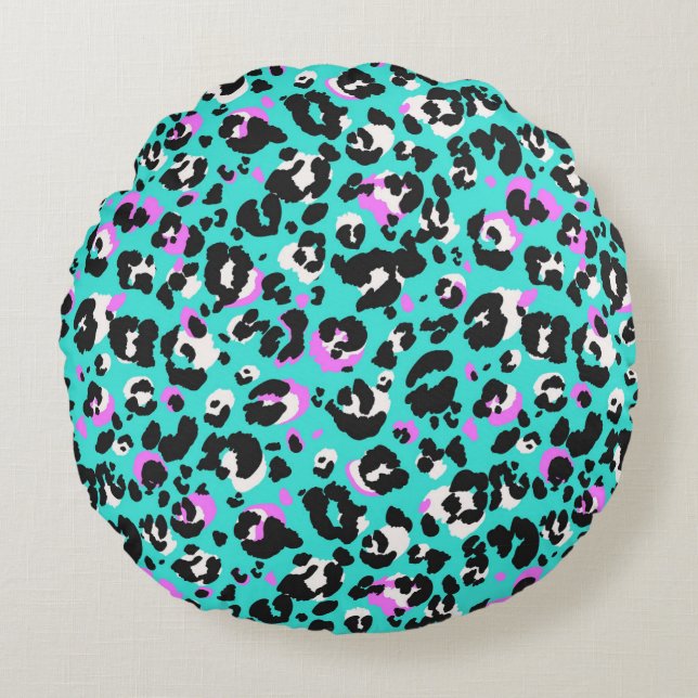 Cojín Redondo Patrón Leopard (Anverso)