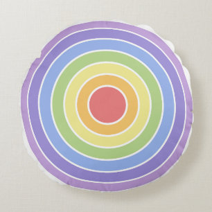 Cojín Redondo Patrón moderno de colores arcoiris coloridos