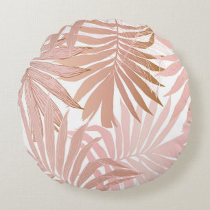 Cojín Redondo Patrón natural sin fisuras. Tropi abstracto dibuja