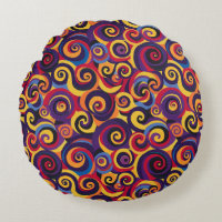 Patrón Psicodélico Retro Swirl | Rojos vivos,