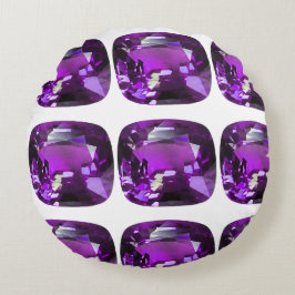 Cojín Redondo Patrón púrpura