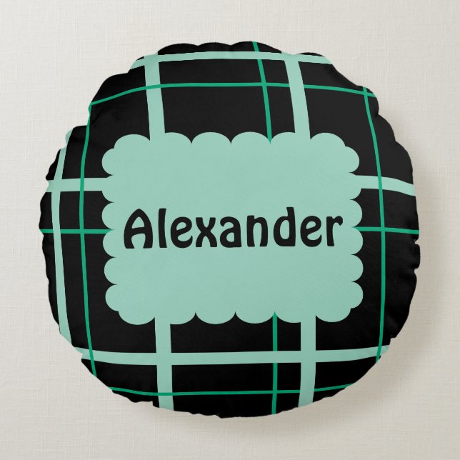 Cojín Redondo Patrón rayado de Guay (Anverso)