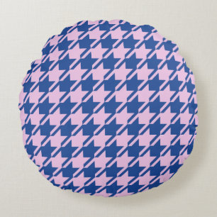 Cojín Redondo Patrón rosa y azul de Houndstap