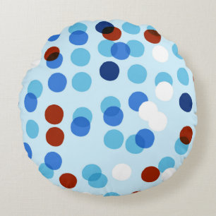 Cojín Redondo Patrón sin soldadura con ornamento de doodle abstr