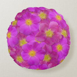 Cojín Redondo Patrón sin soldadura de Rosa salvaje