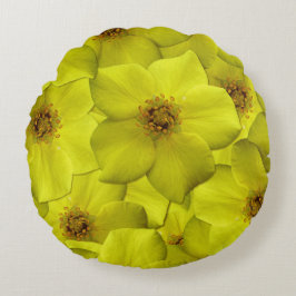 Cojín Redondo Patrón sin soldadura de Shrubby Cinquefoil