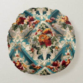 Cojín Redondo Patrón sinusal floral italiano