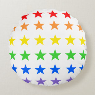 Cojín Redondo Patrón Starry de color moderno