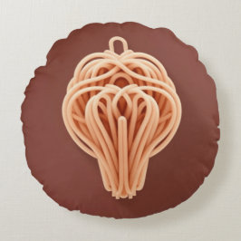 Cojín Redondo Patrón único de fideos de espagueti