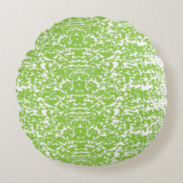 Cojín Redondo Patrón verde lima grunge - Decoración abstracta de