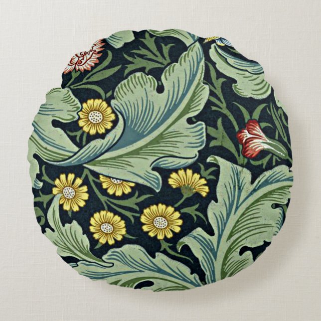 Cojín Redondo Patrón William Morris, Leicester (Anverso)