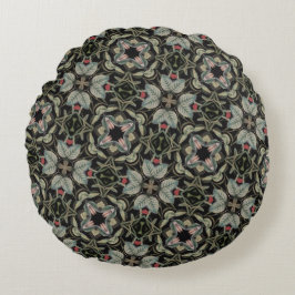 Cojín Redondo Patrones geométricos clásicos marroquíes decorativ