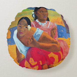 Cojín Redondo Paul Gauguin el   Nafea Faaipoipo (cuando está