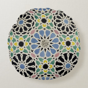 Cojín Redondo Pavimento de mosaico en Alhambra, 'del árabe