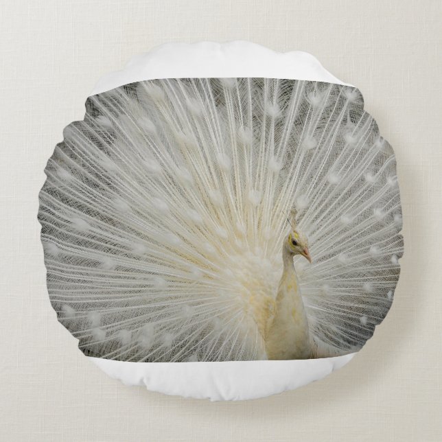 Cojín Redondo pavo real (Anverso)