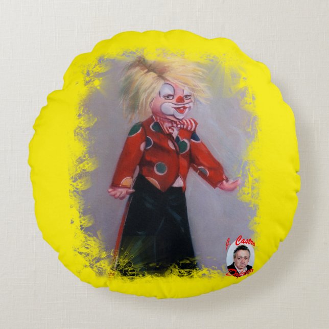 Cojín Redondo Payaso/Pallaso/Clown (Anverso)
