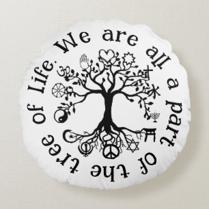 Cojín Redondo Paz en la Tierra