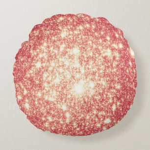 Cojín Redondo Peach Champagne Stars Round Pillow