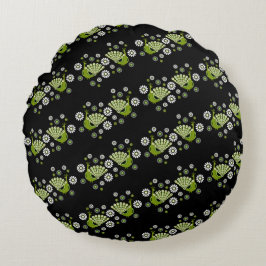 Cojín Redondo Peacock Art