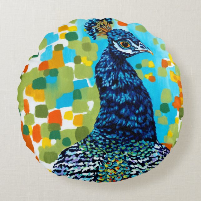 Cojín Redondo Peacock II (Anverso)