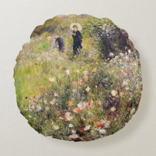 Cojín Redondo Pedro un paisaje del verano de Renoir el