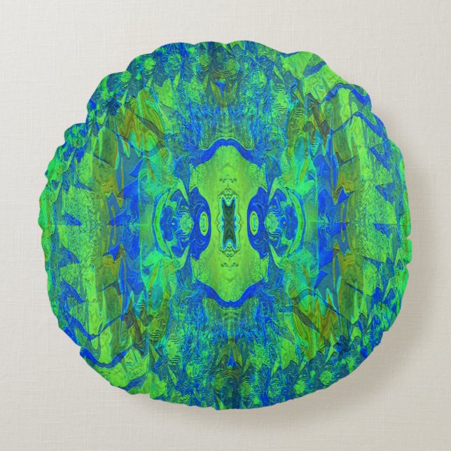 Cojín Redondo Peek-a-boo en el mar... (Anverso)