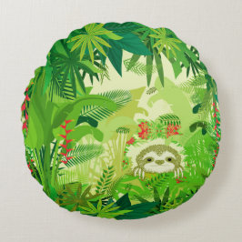 Cojín Redondo Peek a Boo Jungle Sloth