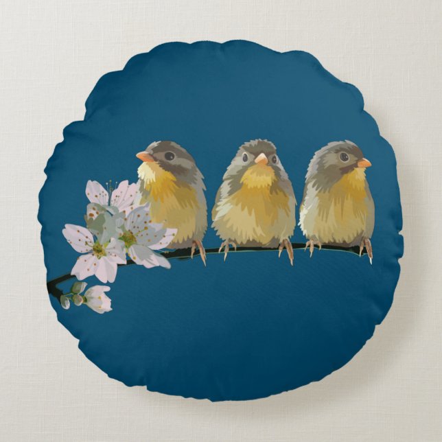 Cojín Redondo Pekin Robins (Anverso)