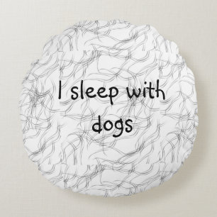 Cojín Redondo Pelo divertido del mascota