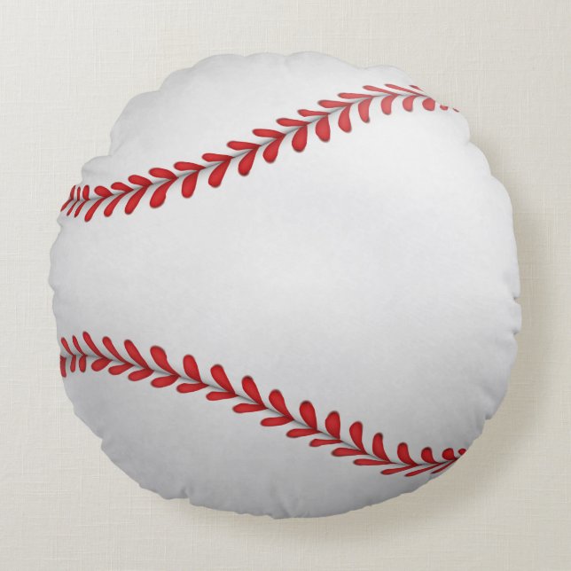 Cojín Redondo Pelota de béisbol (Anverso)