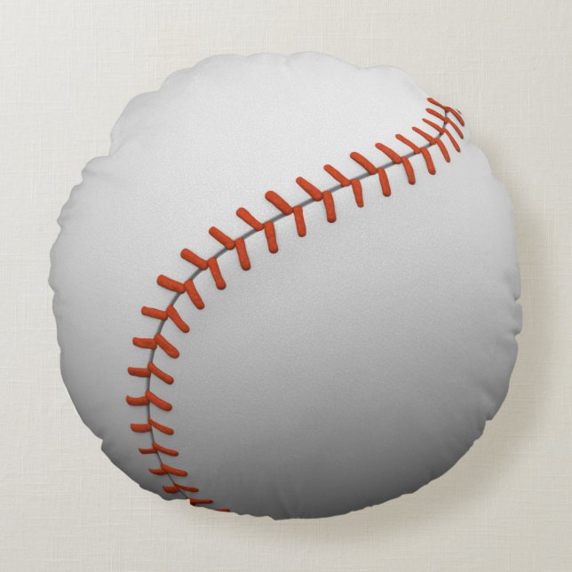 Cojín Redondo pelota de béisbol 3D (Anverso)