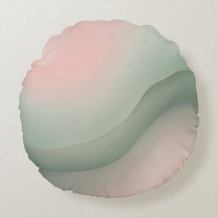 Cojín Redondo Pelota en arte de IA rosada