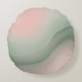 Cojín Redondo Pelota en arte de IA rosada