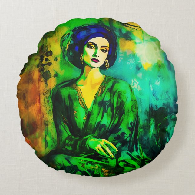 Cojín Redondo Pensamientos profundos (Anverso)