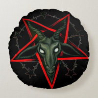 Pentagram reverso caido Baphomet del aerógrafo