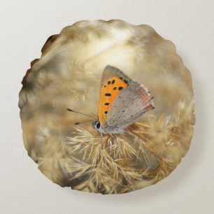 Cojín Redondo Pequeña mariposa de fuego