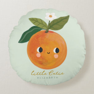 Cojín Redondo Pequeña Naranja Cutie