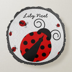 Cojín Redondo Pequeña señora Ladybug Round Pillow