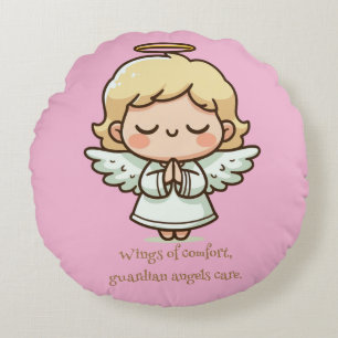 Cojín Redondo Pequeño ángel orante