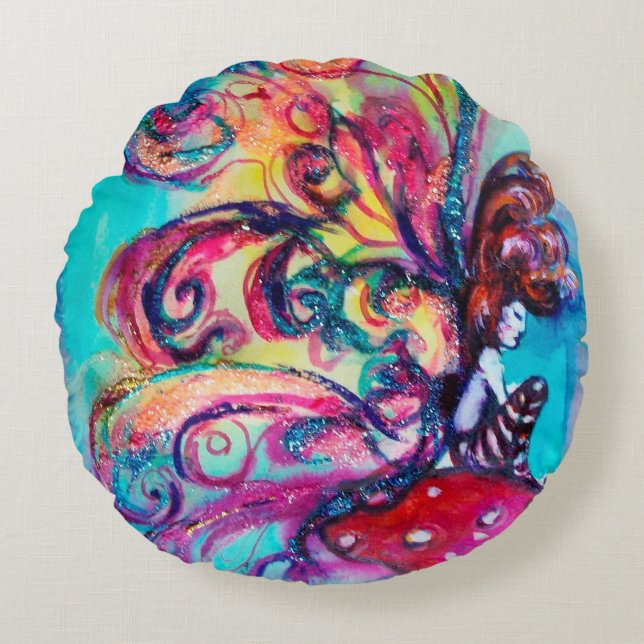 COJÍN REDONDO PEQUEÑOS ELEMENTOS DE MUSHOROMS (Anverso)