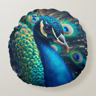 Cojín Redondo Perfil de Peacock
