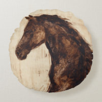 Perfil del caballo salvaje marrón