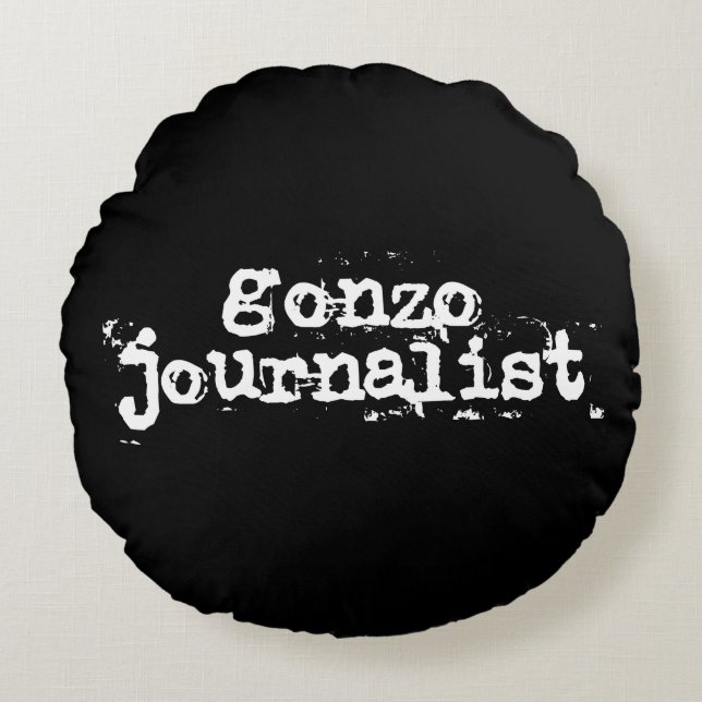 Cojín Redondo Periodista Gonzo (Anverso)