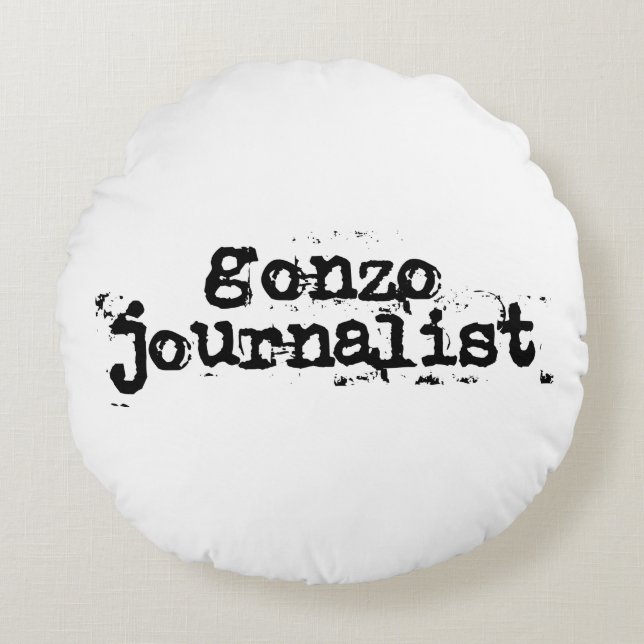 Cojín Redondo Periodista Gonzo (Anverso)