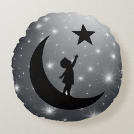 Cojín Redondo Perseguidor de sueños Diseño minimalista lindo de