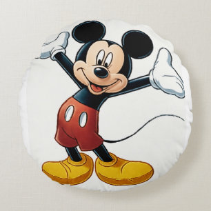 Cojín Redondo Personaje de calabaza de Mickey Mouse – Dibujos an