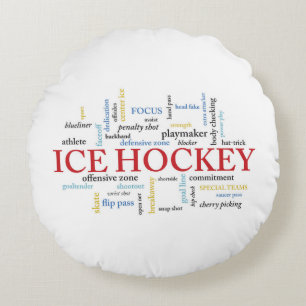 Cojín Redondo Personaliza, Entrenador de Hockey sobre Hielo Grac