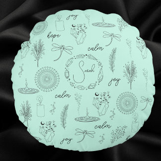 Cojín Redondo Personalizable Calming Vibes